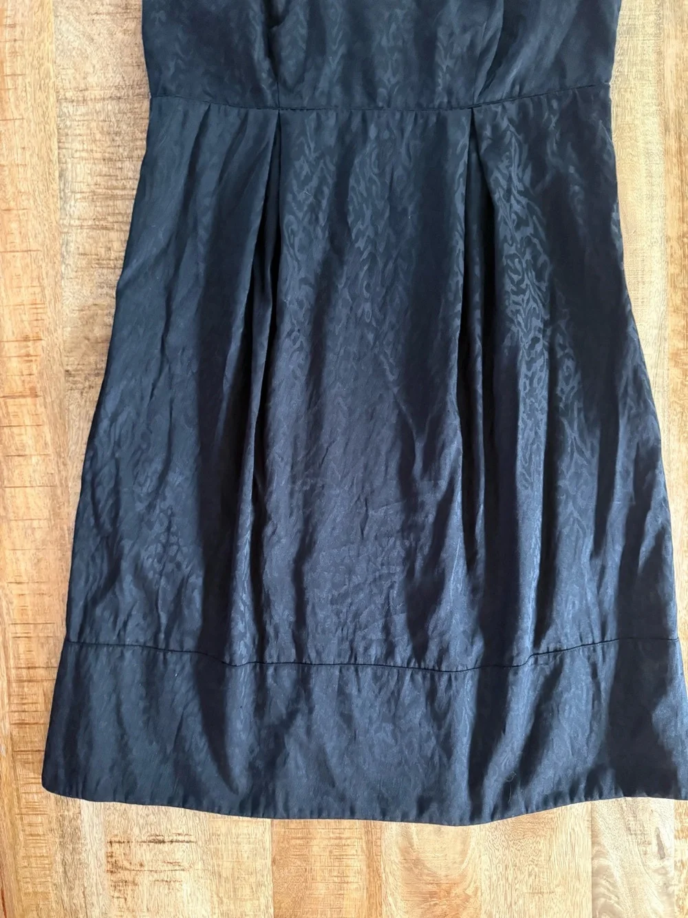 White House Black Market Black Textured Asymmetrical Dress